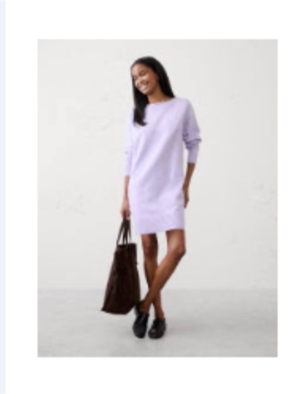 Banana Republic Factory Lilac Long-Sleeve Sweater Dress